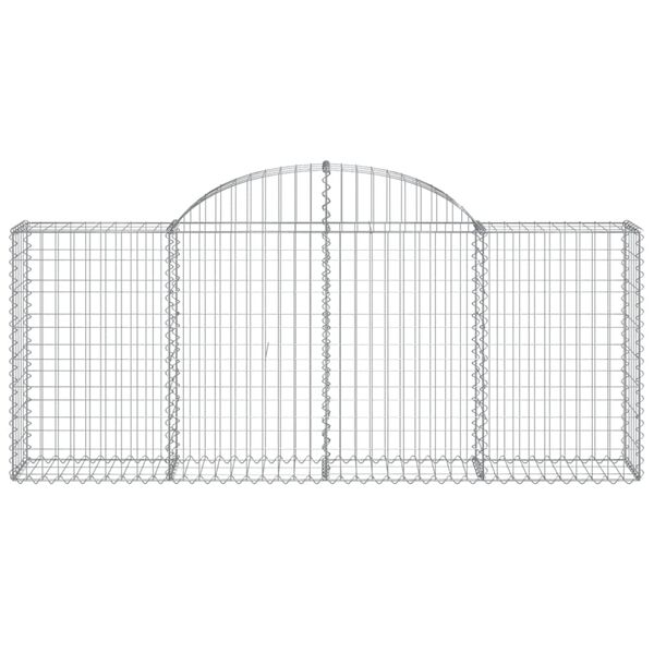 vidaXL Paniers &agrave; gabions arqu&eacute;s 10 pcs 200x30x80/100 cm Fer galvanis&eacute;