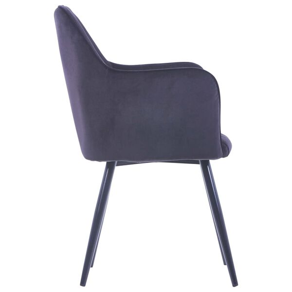 vidaXL Chaises &agrave; manger lot de 2 Noir Velours