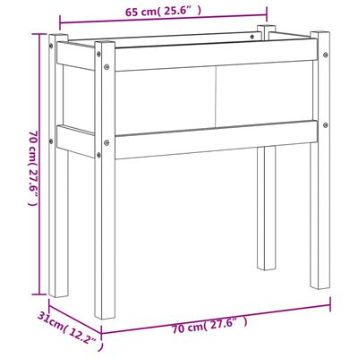 vidaXL Jardinières 2 pcs avec pieds blanc bois de pin massif