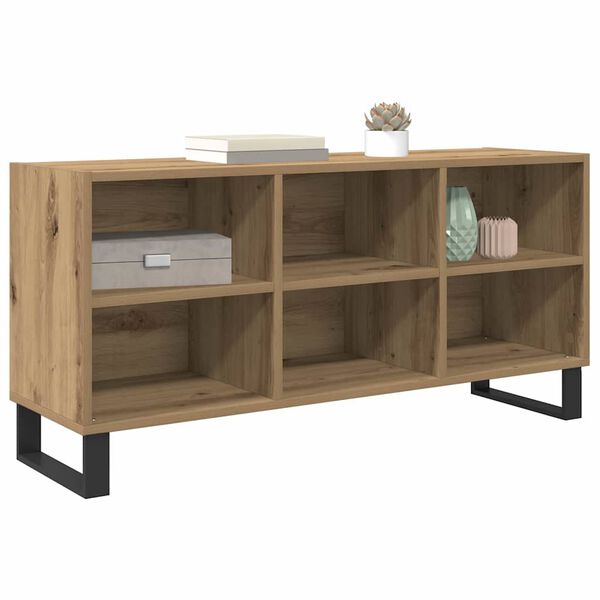 vidaXL Meuble TV Ch&ecirc;ne artisanal 103,5 x 30 x 50 cm Bois d'ing&eacute;nierie