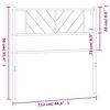 vidaXL T&ecirc;te de lit m&eacute;tal blanc 100 cm
