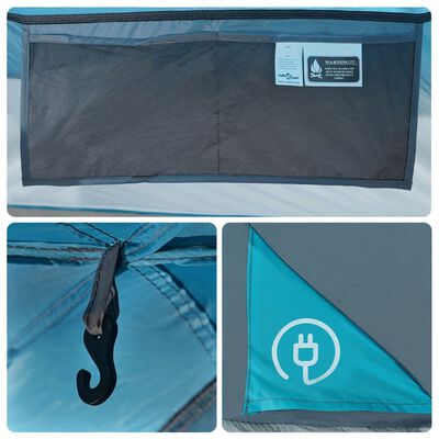 vidaXL Tente familiale tipi 8 personnes bleu imperméable