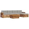 vidaXL Ensemble de canap&eacute;s d'ext&eacute;rieur 6 pc Gris Naturel et Clair