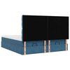 VidaXL Cadre de lit ottoman avec matelas bleu fonc&eacute; 180x200 cm velours