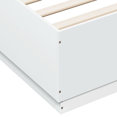 vidaXL Cadre de lit avec LED sans matelas blanc 200x200 cm