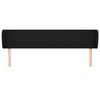 vidaXL T&ecirc;te de lit avec oreilles Noir 203x23x78/88 cm Tissu