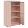 vidaXL Armoire de rangement 2 pcs Rose 90 x 40 x 140 cm Acier