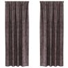 vidaXL Rideaux en velours 2 pc Marron 260 x 140 cm Velours