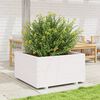 vidaXL Jardini&egrave;re blanc 90x90x49,5 cm bois de pin massif