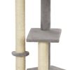 vidaXL Arbre &agrave; chat avec griffoir en sisal Gris 125 cm