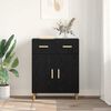 vidaXL Buffet Ch&ecirc;ne noir 34 x 69,5 x 89 cm Bois d'ing&eacute;nierie
