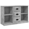 vidaXL Buffets 3 pcs gris b&eacute;ton bois d'ing&eacute;nierie