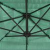 vidaXL Parasol de jardin avec m&acirc;t en acier vert 269x269x235 cm