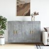 vidaXL Armoires murales 2 pcs gris b&eacute;ton bois d'ing&eacute;nierie