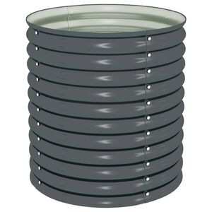 vidaXL Lit sur&eacute;lev&eacute; de jardin 80x80x81 cm Acier galvanis&eacute; Gris