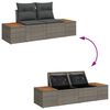 vidaXL Ensemble de canap&eacute; de jardin avec coussin 7 pcs Gris Polyrotin
