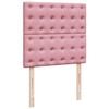 vidaXL Sommier &agrave; lattes de lit avec matelas Rose 90x190 cm Velours