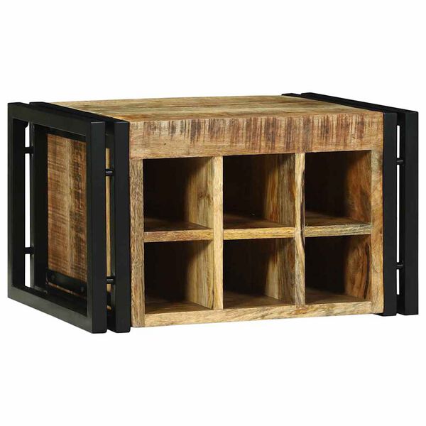 vidaXL &Eacute;tag&egrave;re &agrave; vin 2 pcs 46 x 35 x 27,5 cm Bois de mangue massif