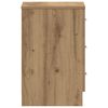 vidaXL Table de chevet ch&ecirc;ne artisanal 38x35x55 cm bois d&rsquo;ing&eacute;nierie