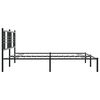 vidaXL Cadre de lit m&eacute;tal sans matelas avec t&ecirc;te de lit noir 200x200cm