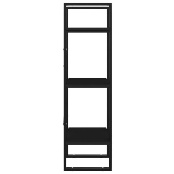 vidaXL Biblioth&egrave;que &agrave; 3 niveaux noir 40x30x105 cm bois d'ing&eacute;nierie
