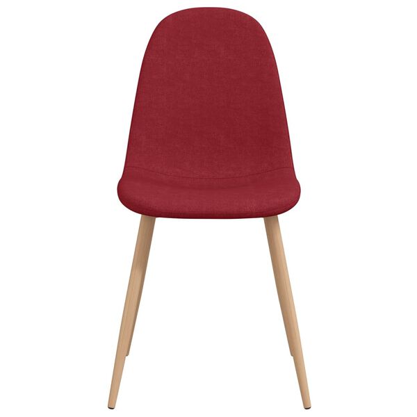 vidaXL Chaises &agrave; manger lot de 4 rouge bordeaux tissu