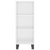 vidaXL Buffet haut Blanc brillant 34,5x34x180 cm Bois d'ing&eacute;nierie