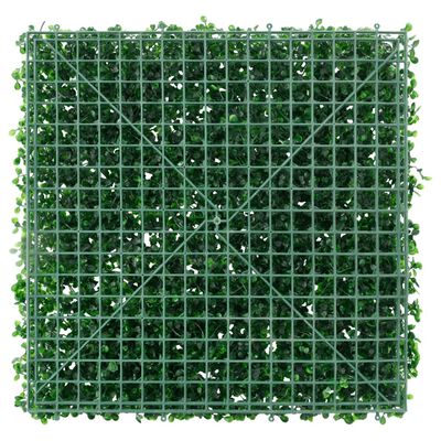 vidaXL Clôture à feuilles d’arbustes artificiels 24 pcs vert 50x50 cm