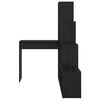 vidaXL Bureau d'angle avec &eacute;tag&egrave;re Ch&ecirc;ne noir 101,5 x 149,5 x 149,5 cm