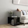 vidaXL Table d'appoint noir 59x36x38 cm bois d'ing&eacute;nierie