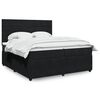 vidaXL Sommier &agrave; lattes de lit et matelas Noir 200x200 cm Velours