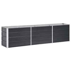 vidaXL Lit sur&eacute;lev&eacute; de jardin Acier galvanis&eacute; 240x40x45 cm Anthracite