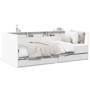 vidaXL Lit de jour avec tiroirs sans matelas blanc 100x200 cm