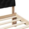 vidaXL Cadre de lit Marron et noir 200 x 200 cm Bois massif en pin