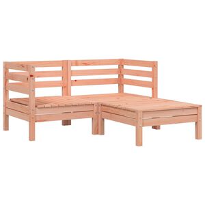 vidaXL Canap&eacute; de jardin 2 places avec repose-pied bois massif douglas