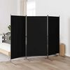 vidaXL Cloison de s&eacute;paration 3 panneaux Noir 260x180 cm