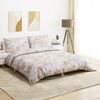 vidaXL Ensemble de housse de couette blanc et marron 200x200 cm Coton