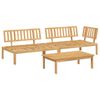 vidaXL Ensemble de Canap&eacute;s Uni 3 pcs Beige Bois d'Acacia Massif