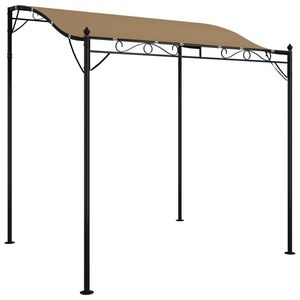 vidaXL Auvent taupe 2x2,3 m 180 g/m&sup2; tissu et acier