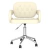 vidaXL Chaises pivotantes &agrave; manger lot de 2 cr&egrave;me similicuir
