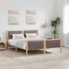 vidaXL Cadre de lit Marron et taupe 160 x 200 cm Bois massif en pin