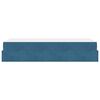 vidaXL Cadre de lit avec matelas avec matelas 2 pcs Bleu Velours