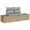 vidaXL Ensemble de canap&eacute; de jardin 8 pcs Beige Poly rotin