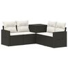 vidaXL Ensemble de Canap&eacute;s 5 pc Noir et blanc cr&egrave;me