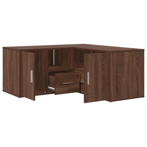 vidaXL Armoire d'angle ch&ecirc;ne marron 160x40x45 cm bois d'ing&eacute;nierie