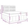 vidaXL Sommier &agrave; lattes de lit avec matelas Noir 200x200 cm Tissu