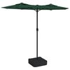 vidaXL Parasol de jardin &agrave; double t&ecirc;te vert 316x145 cm
