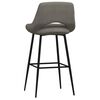 vidaXL Tabourets de bar lot de 2 gris fonc&eacute; velours