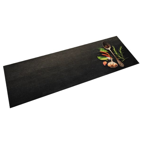 vidaXL Tapis de cuisine lavable impression d'&eacute;pices 60x180 cm velours