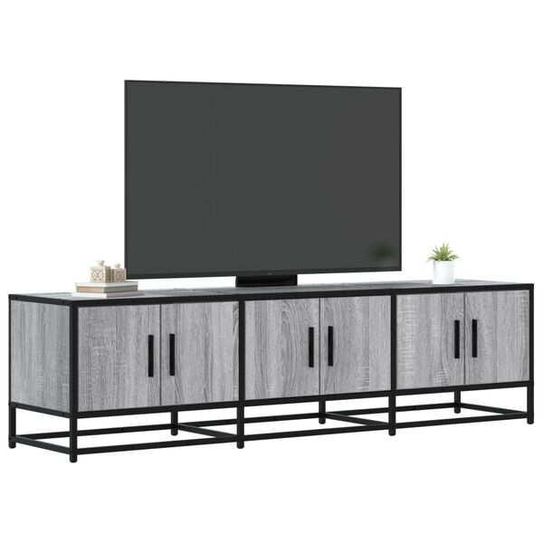 vidaXL Meuble TV sonoma gris 150x35x41 cm bois d'ingénierie et métal